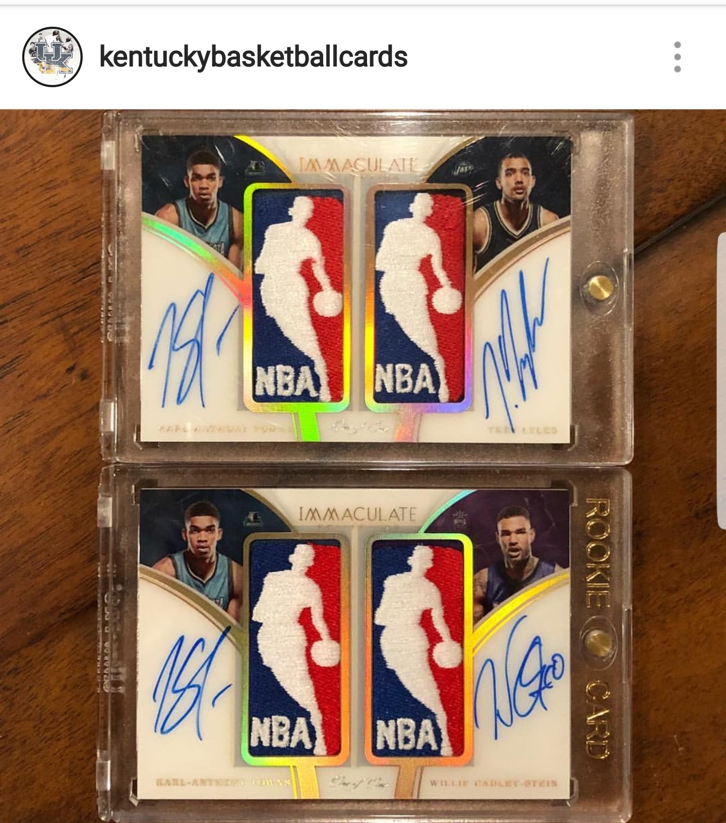 Kentucky Basketball Cards Instagram